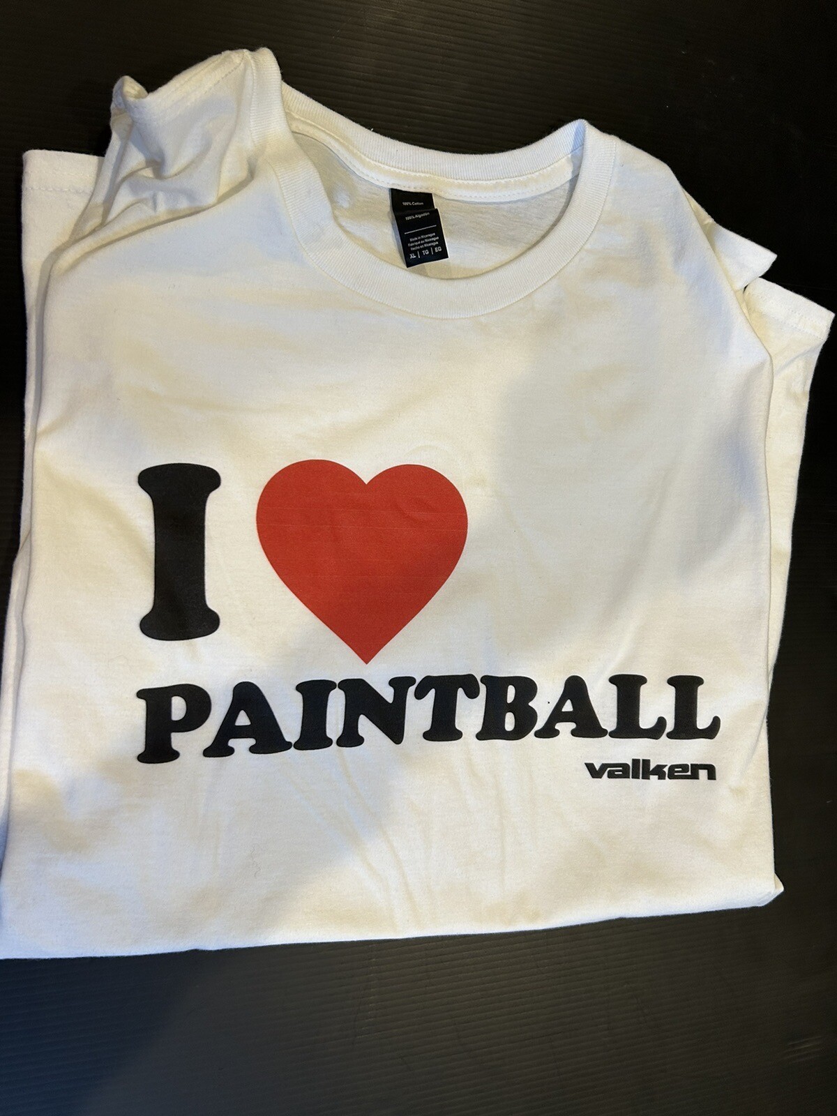 NEW!! Valken Paintball “I ❤️ Paintball” T-Shirt - White - XL