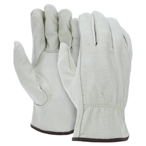 Heavy Duty Durable Cowhide Leather 2X-Large (Pack of 2) 12 Pairs (Gloves)