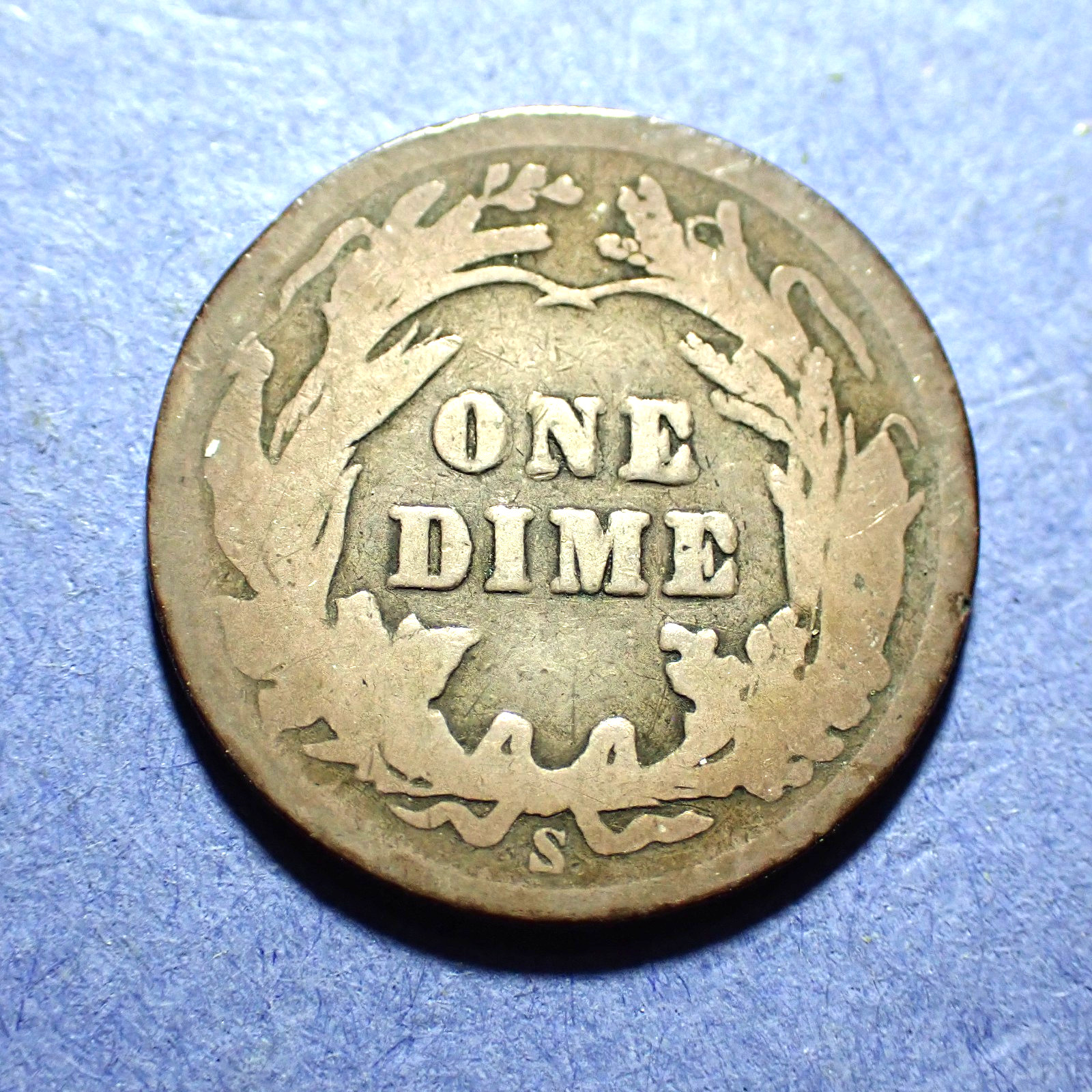 1909-S Barber Dime Good