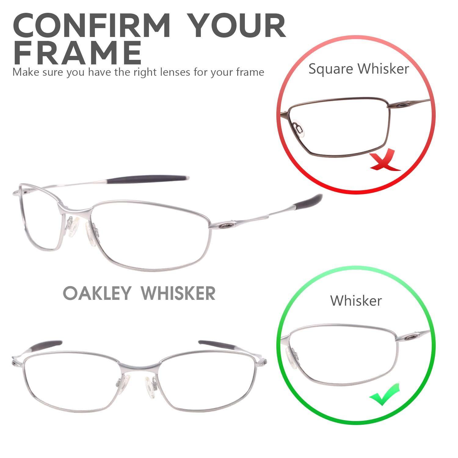 Walleva Replacement Lenses for Oakley Whisker Sunglasses - Multiple Options