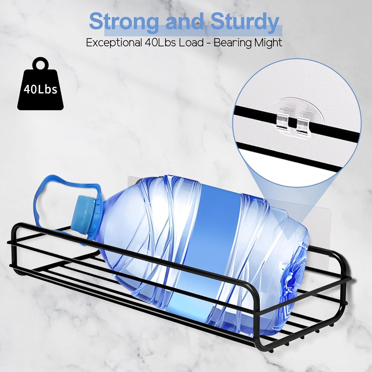 Shower Caddy Adhesive Replacement 2 Pack Transparent Strong Waterproof