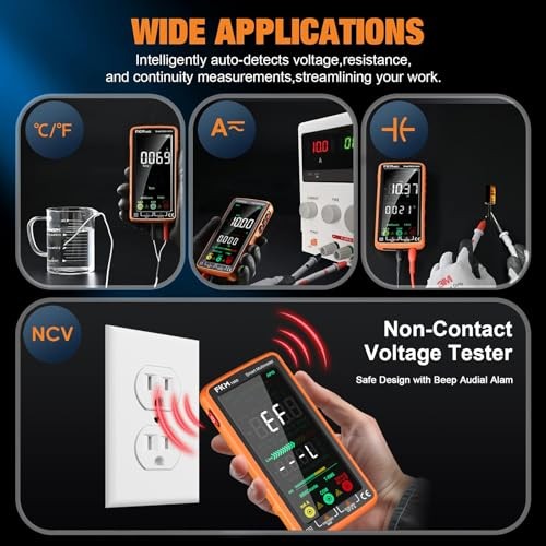 Pro Digital Multimeter Tester TRMS Digital Multimeter（5" Backlit Color Screen）