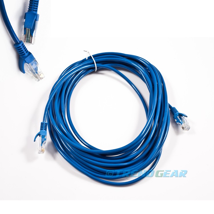50FT 15M CAT5 CAT5E RJ45 ETHERNET LAN NETWORK PATCH CABLE BLUE CORD PC MAC NEW