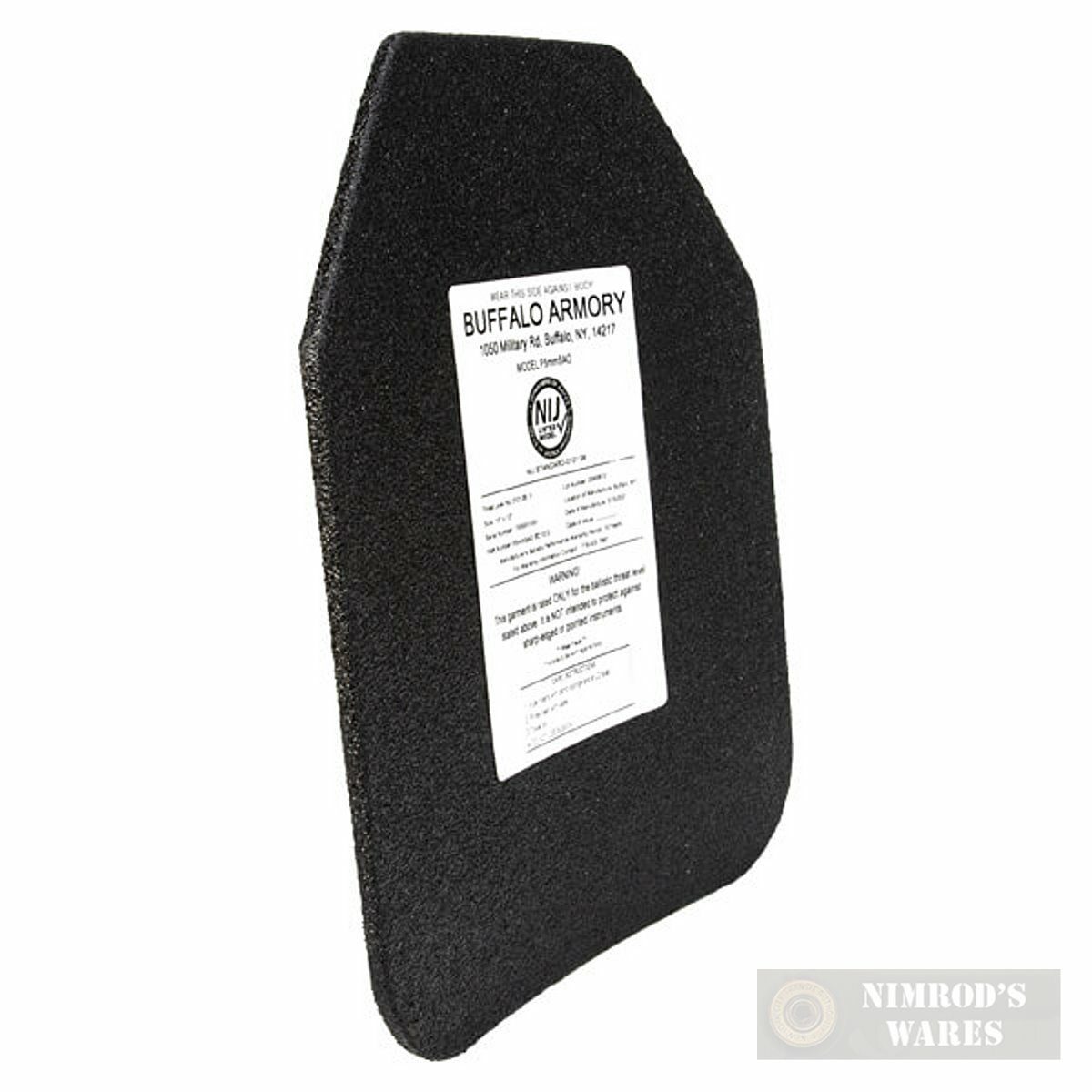 Buffalo Armory STAR 647 10"x12" Level III+ ARMOR PLATE NIJ III BUF-647-10X12-SH