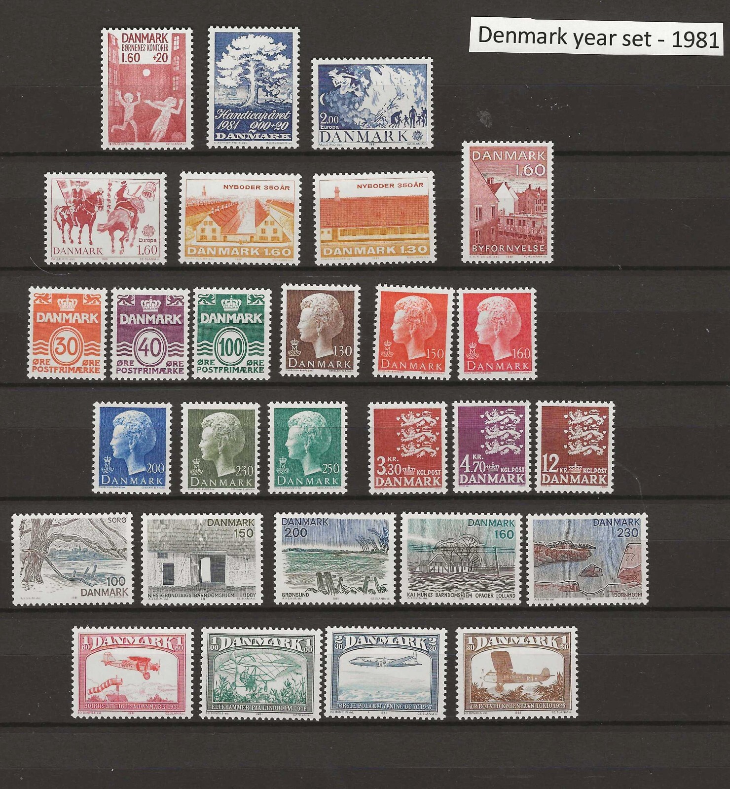 Denmark 1981 year set MNH