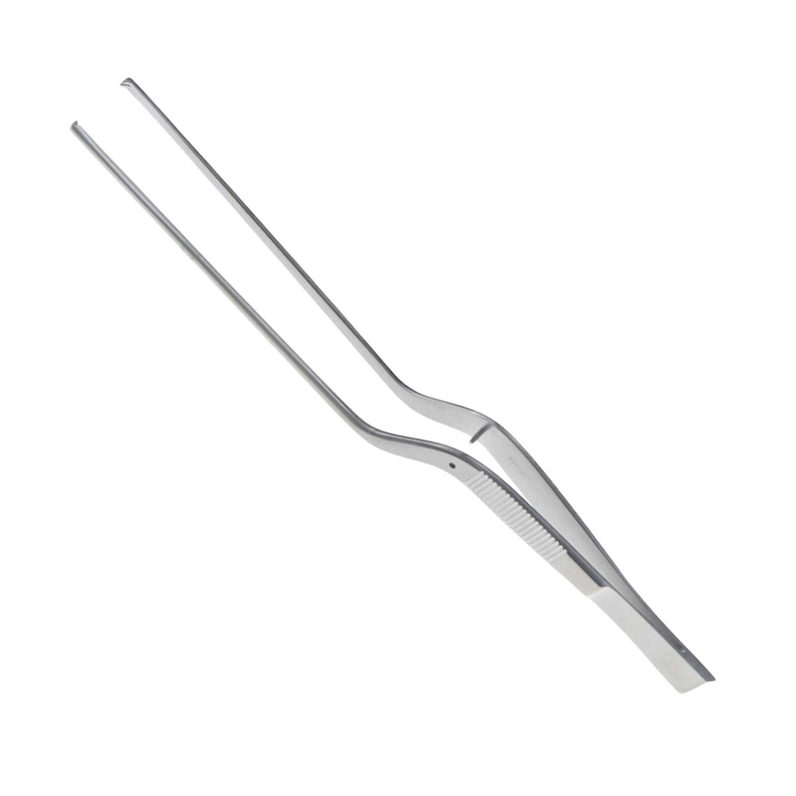Cushing Tissue Forceps, 7", Bayonet, with Guide Pin, Scraper End, 1x2 T, Prem.