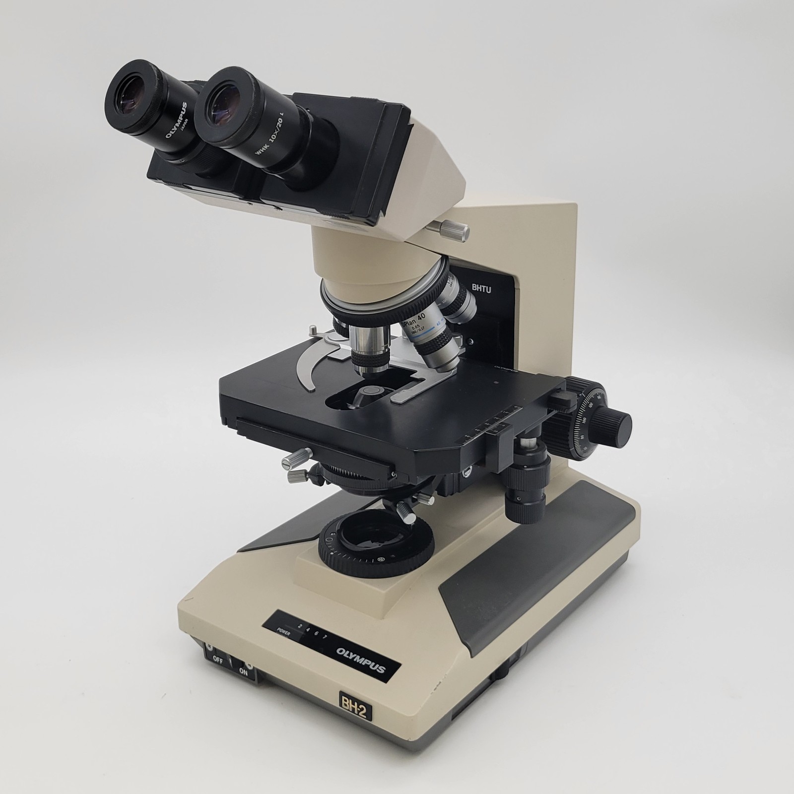 Olympus Microscope BH-2 with Binocular Head & 4x, 10x, 40x, 100x Objectives BH2