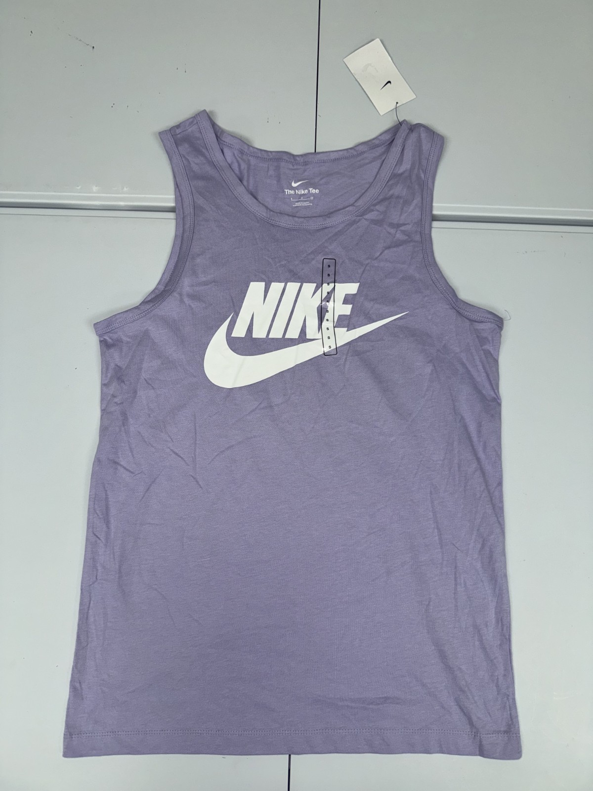 Nike Icon Futura Logo Tank Top Sleeveless Shirt Purple Mens AR4991-515 Pick Size