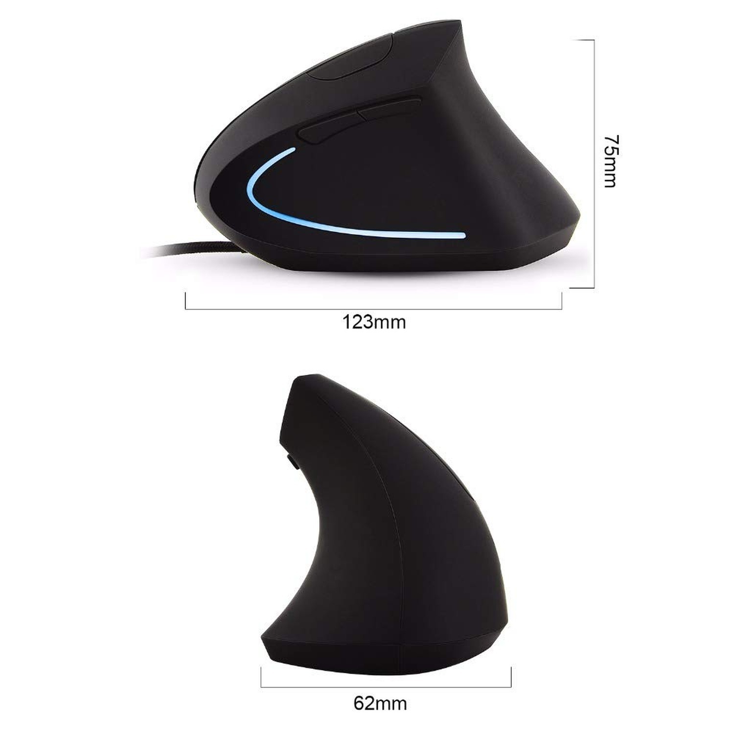 Ai5G Wired Vertical Mouse Adjustable DPI Laptop Desktop Computer Mouse Optica...