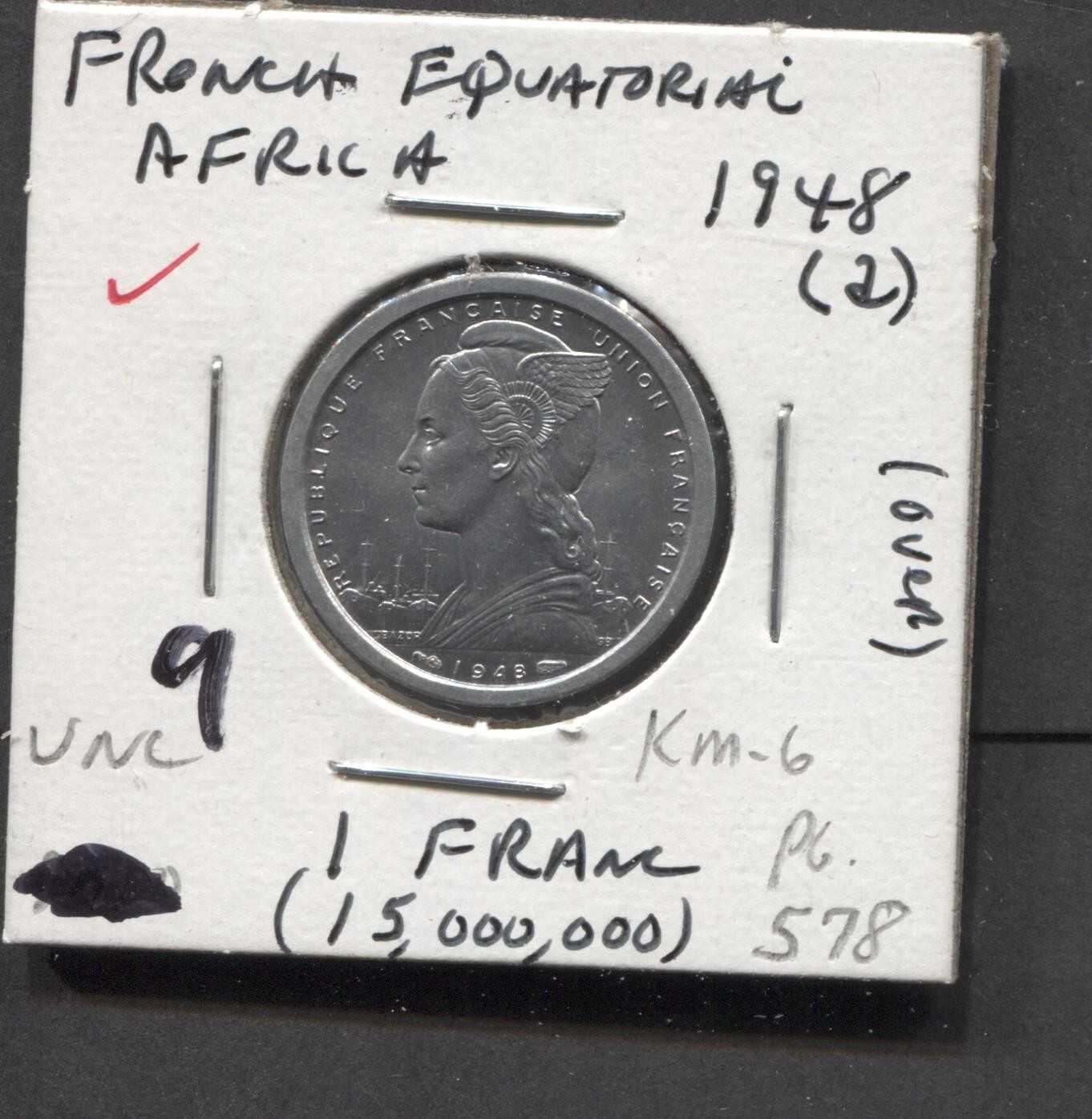 1948-French Equatorials Africa - UNC/1 Franc
