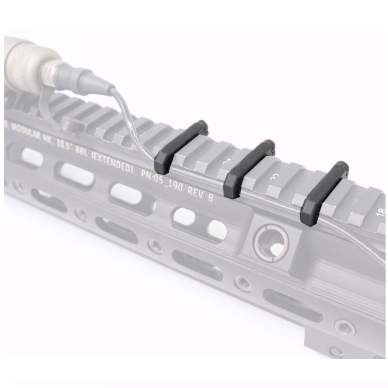 Tactical MLOK Keymod Rail Cover Wire Guide System Switch Wire Manage Slot