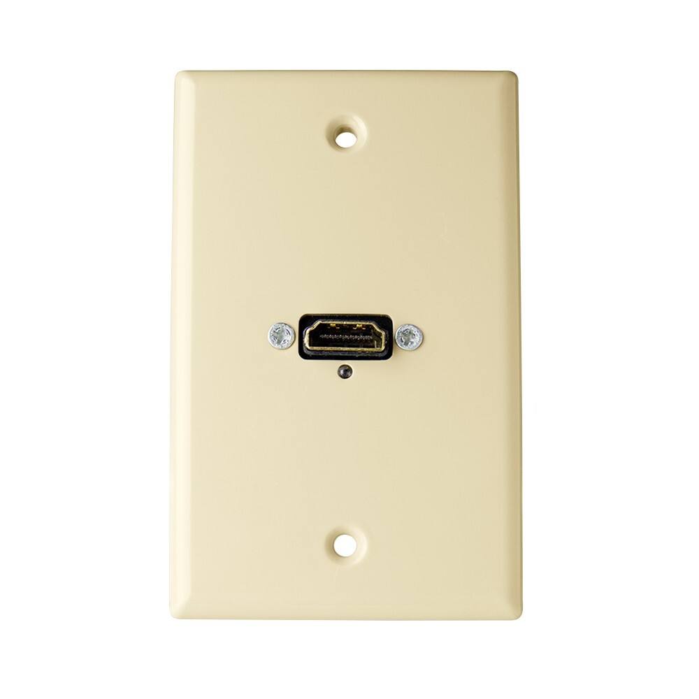 Skywalker Single Gang Wall Plate with (1) Female HDMI Connector (Ivory)