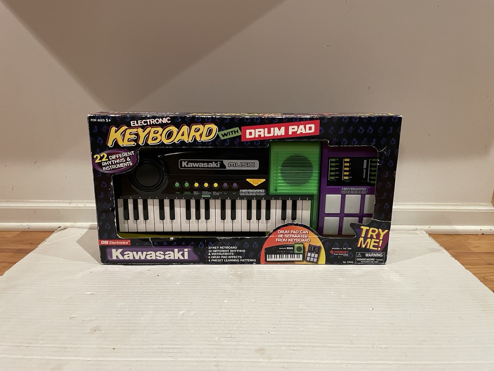 Kawasaki Electronic Keyboard With Drum Pad DSI Electronics No. 57843 Brand New