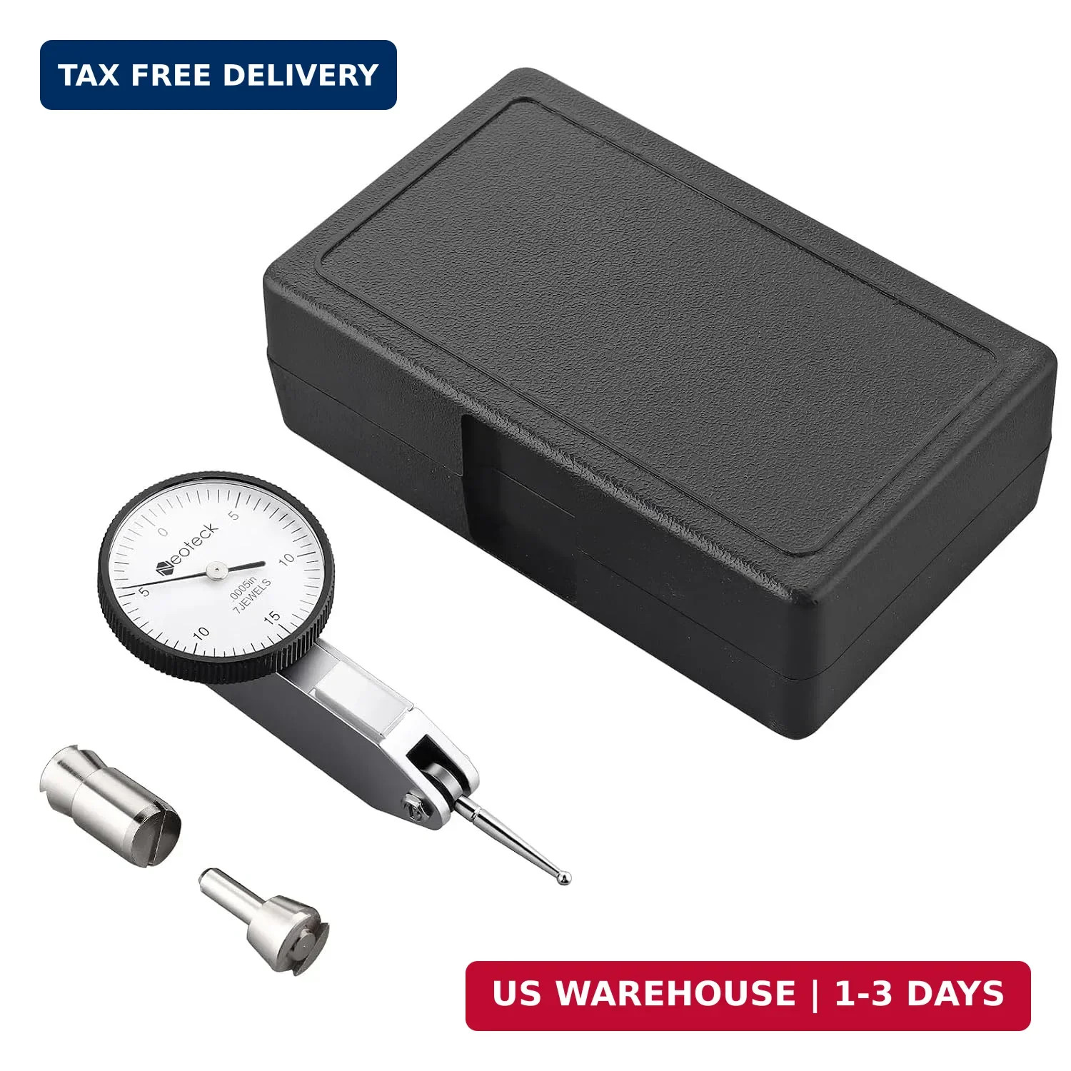 Dial Test Indicator with Storage Case, 0-0.03"/0.0005" Test Indicator wi