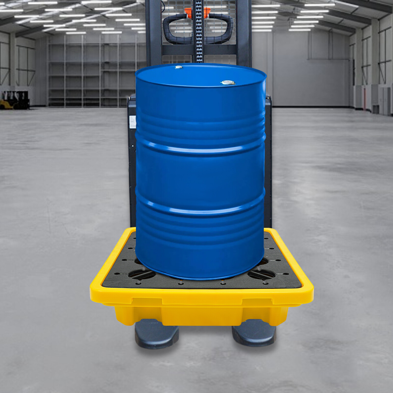 Spill Containment Platform, Spill Containment Pallet, Yellow and Black