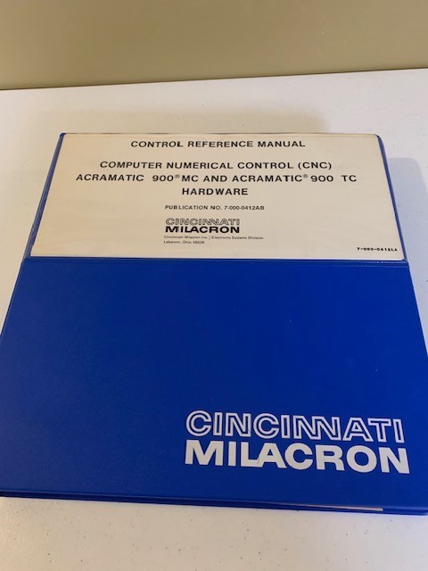 Cincinnati Milacron Control Reference Manual CNC Acramatic 900 MC/TC Hardware