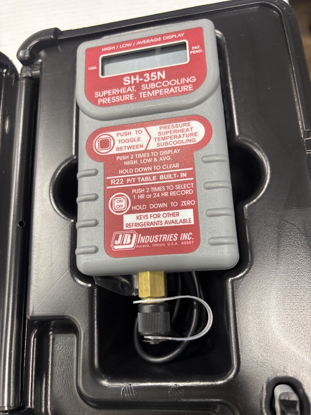 JB Industries SH-35N Superheat-Subcooling Pressure/Temperature Gauge EUC