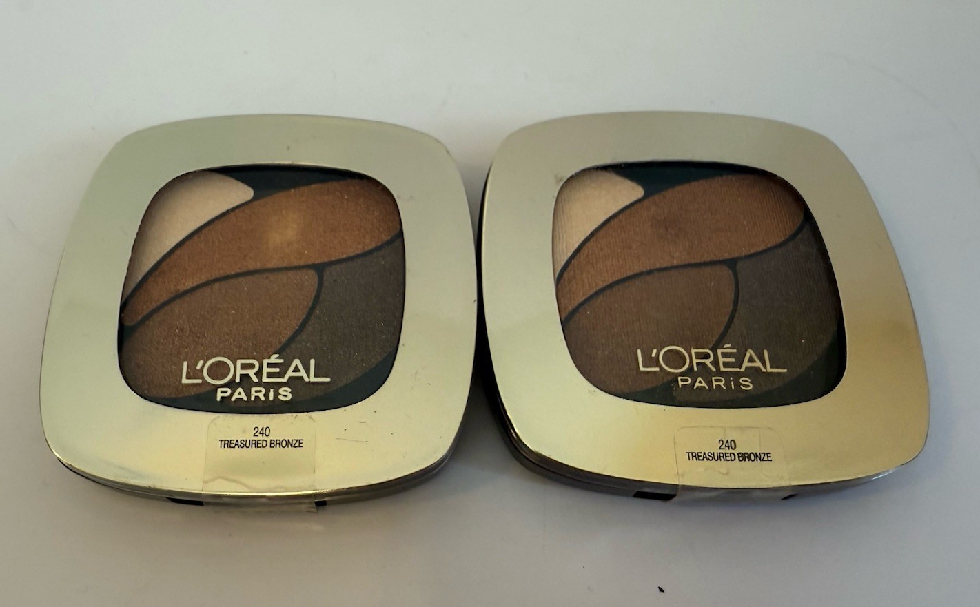 2 X L'Oreal Colour Riche Eyeshadow 240 Treasured Bronze 0.12 Oz. New Sealed