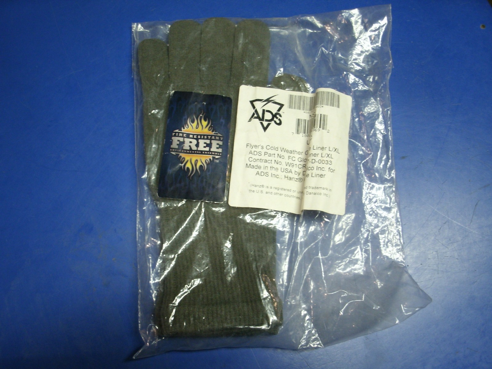 HANZ GLOVE LINERS LARGE/ X LARGE NEW IN WRAPPER