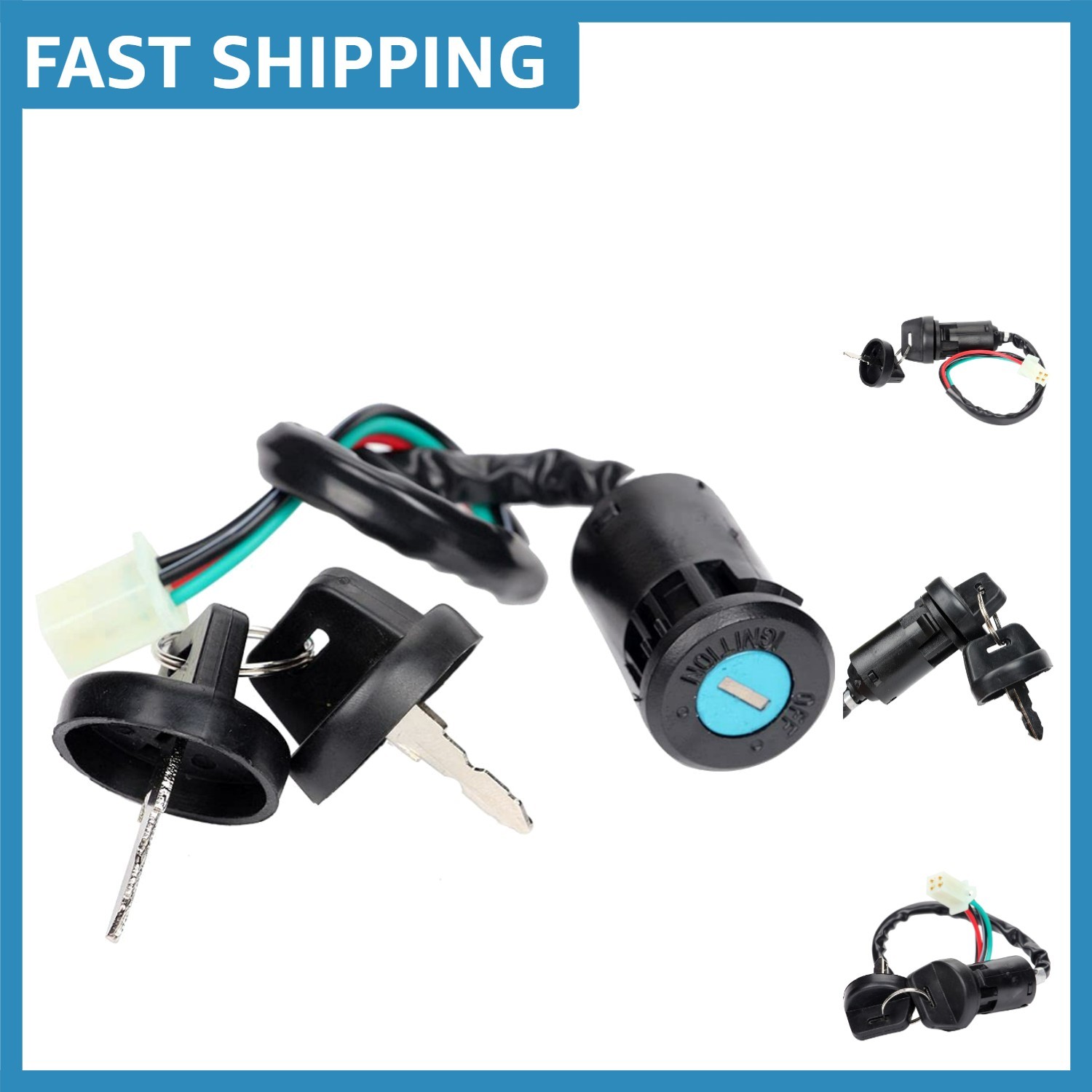 Ignition Key Switch for Off-Road Vehicles - 50cc to 250cc Compatible