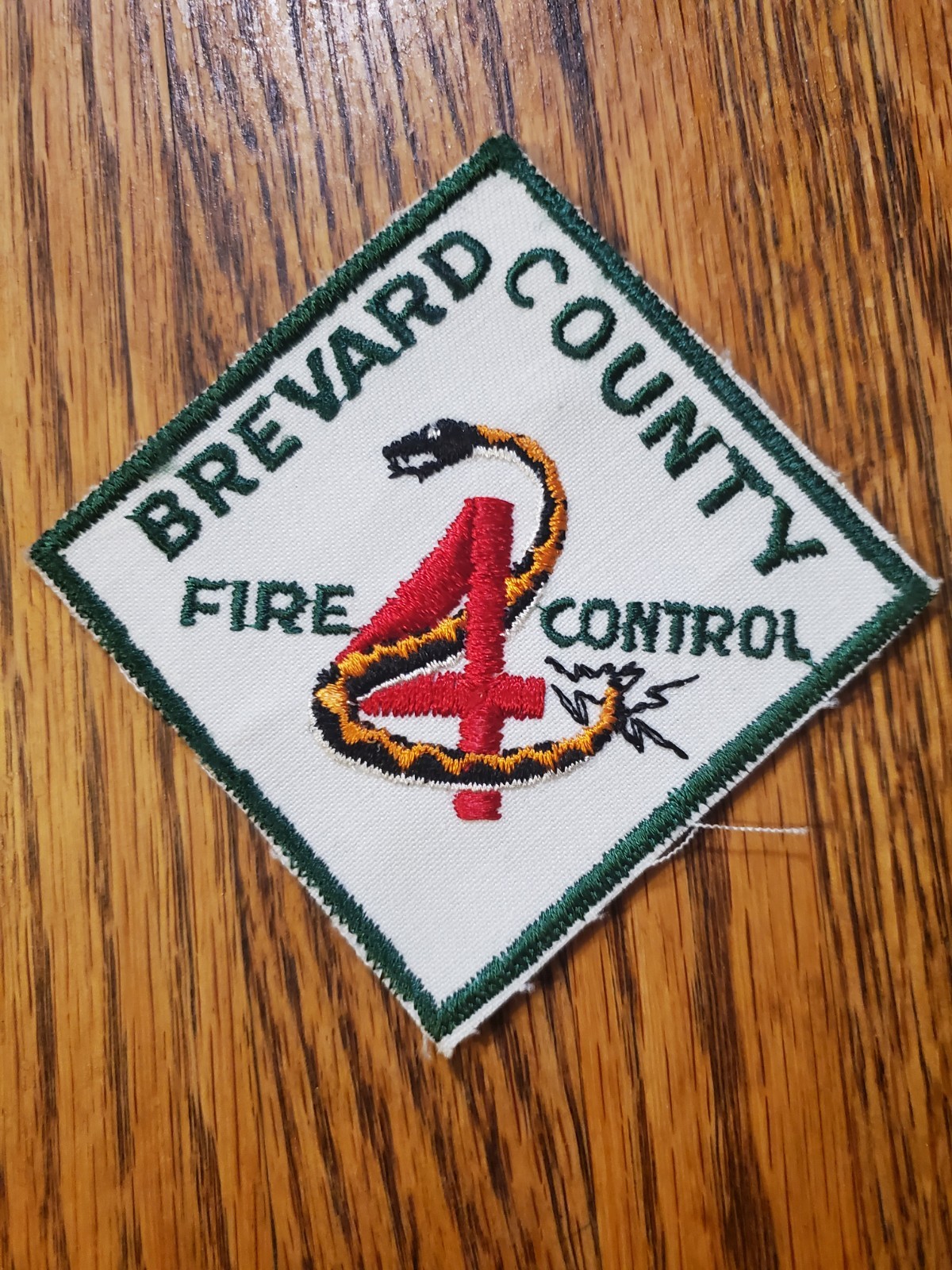 vintage Brevard County Fire Control department patch, likely from the 1970s...