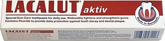 4 Pack Lacalut AKTIV bleeding gums toothpaste 4 x 75ml