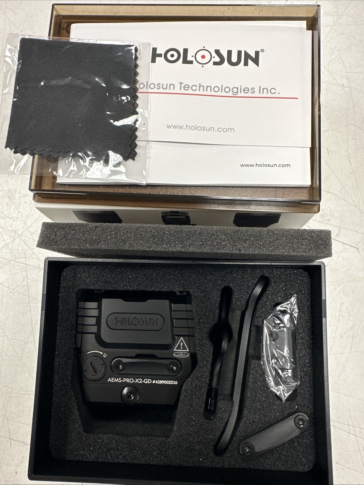 Holosun Gold Multi-Reticle Enclosed Reflex Sight AEMS-PRO-X2-GD