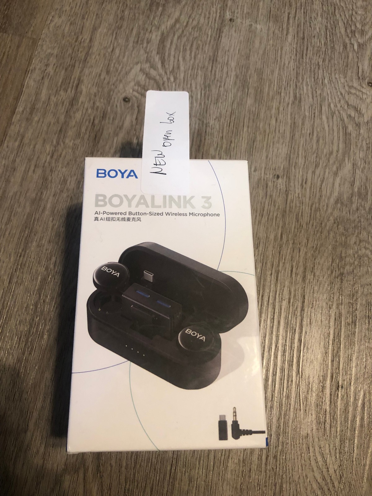 BOYA BOYALINK 3 Wireless Lavalier Mic – 3-in-1 RX, AI Noise Cancel, 300m Openbox