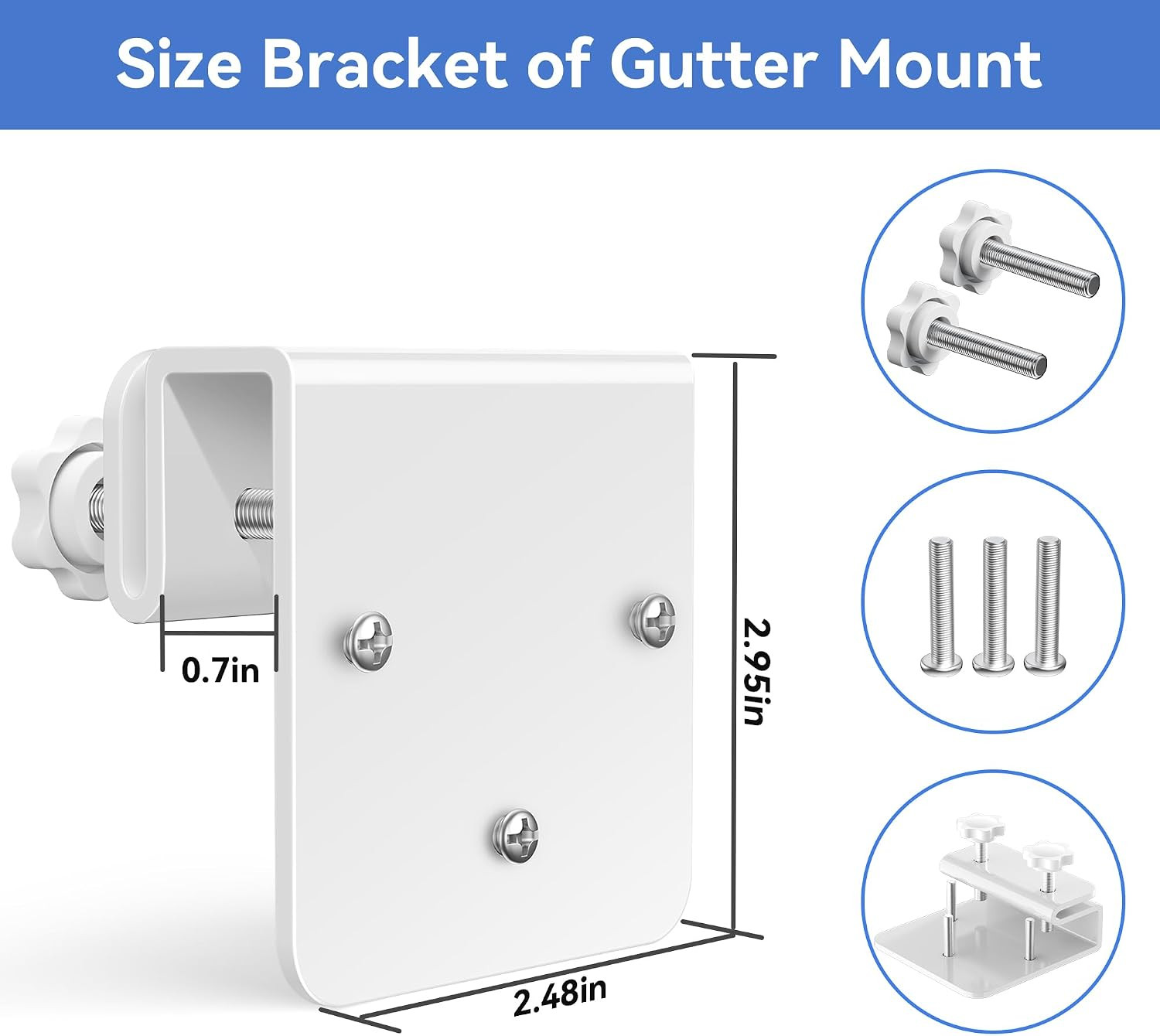 2 Pack Gutter Mount Bracket for Eufy Security Solocam S340/E30/E42 and 4G LTE