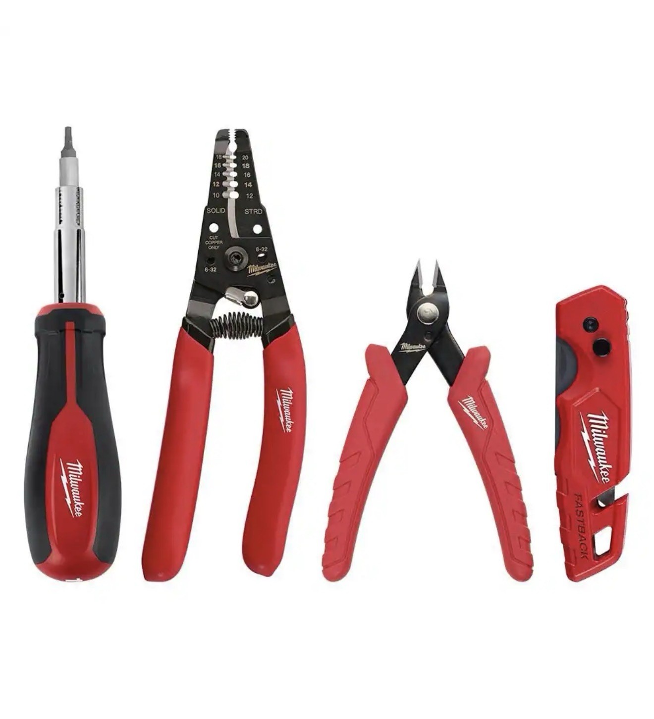 Milwaukee 48-22-6119 Electrician's Hand Tool Set w/ Durable Carrying Case - 4PC