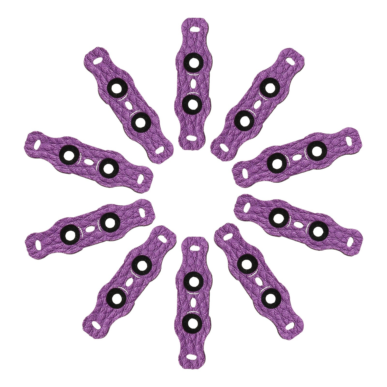 Slingshots Pouch Pocket Replacement for Sport, 13mm x 46mm, 10Pcs, Purple