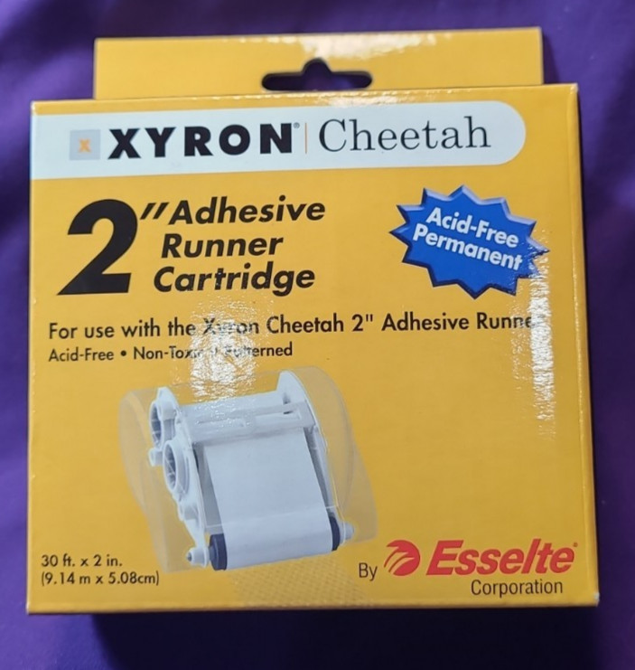 Xyron Cheetah Replacement Adhesive Runner Cartridge Acid Free Permanent 2" NEW