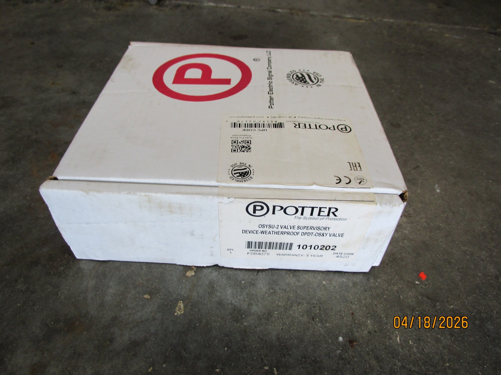 Potter 1010202 OSYSU-2 Valve Supervisory Devise