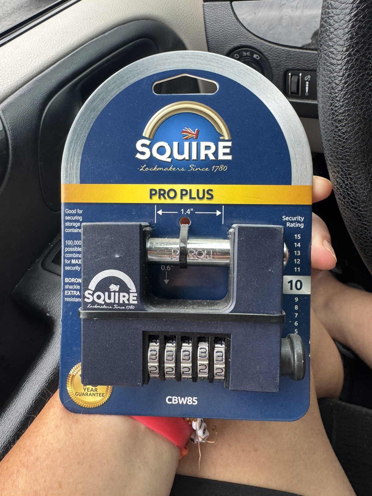 Combination Lock Squire Pro Plus Cbw85 retail $89