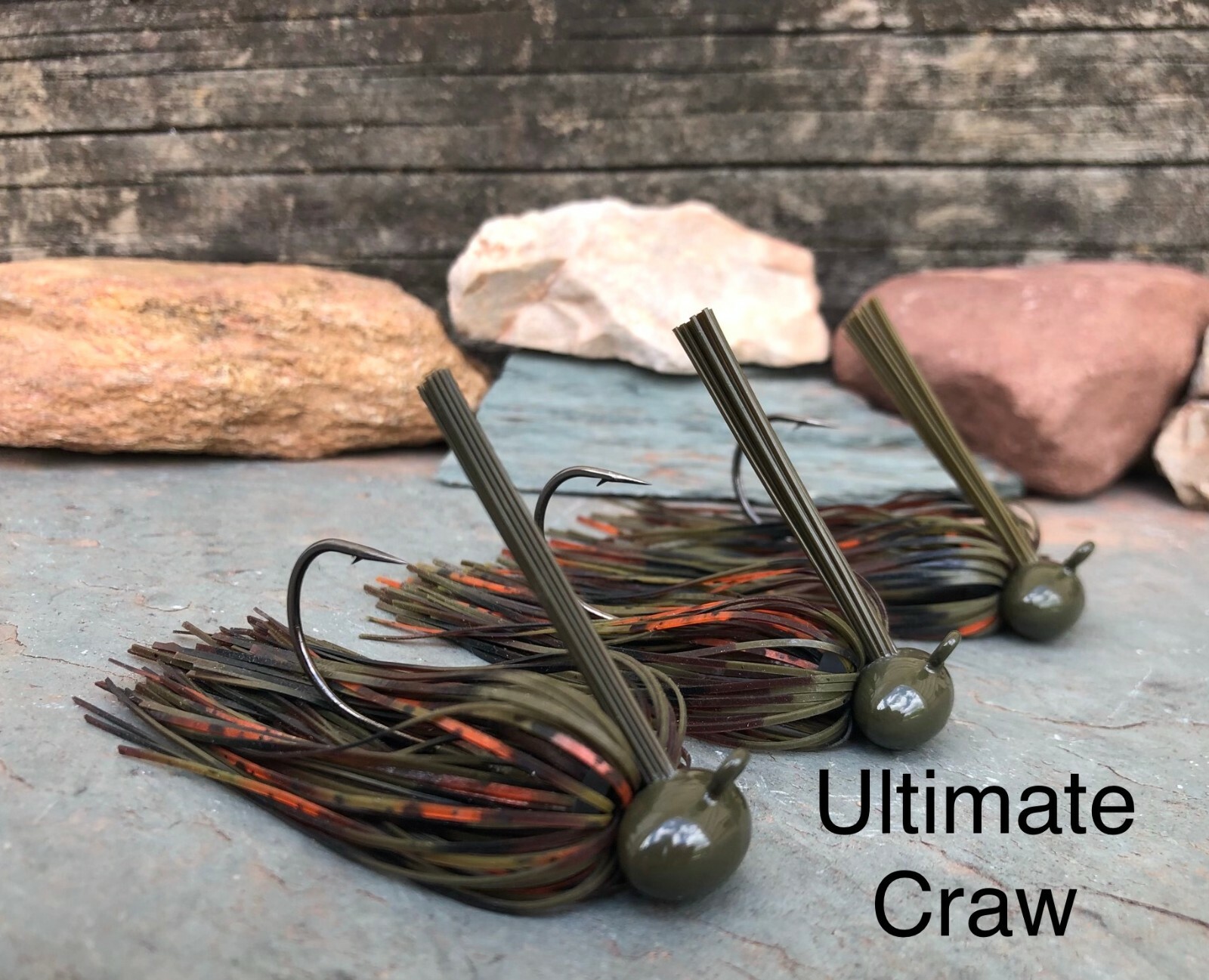 3 Weedless Football Jigs Bass Fishing Lure Green Pumpkin Black Blue & More
