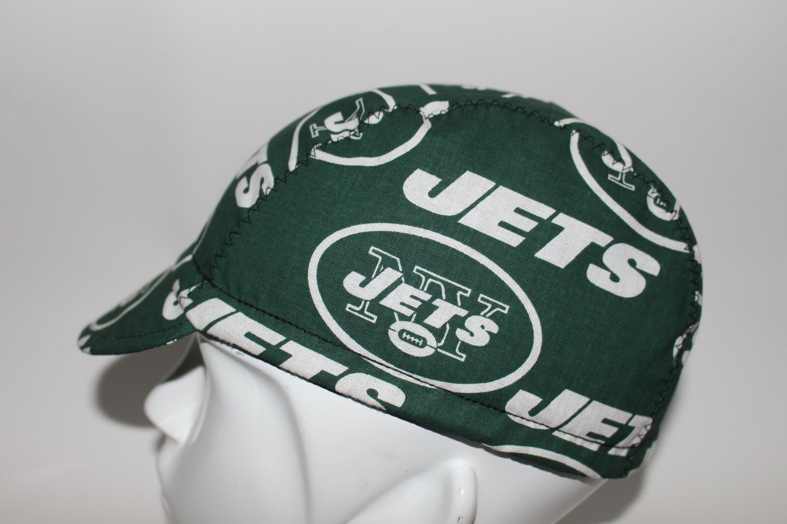 cycling cap NFL NEW YORK JETS handmade in USA  size  S/ M/L