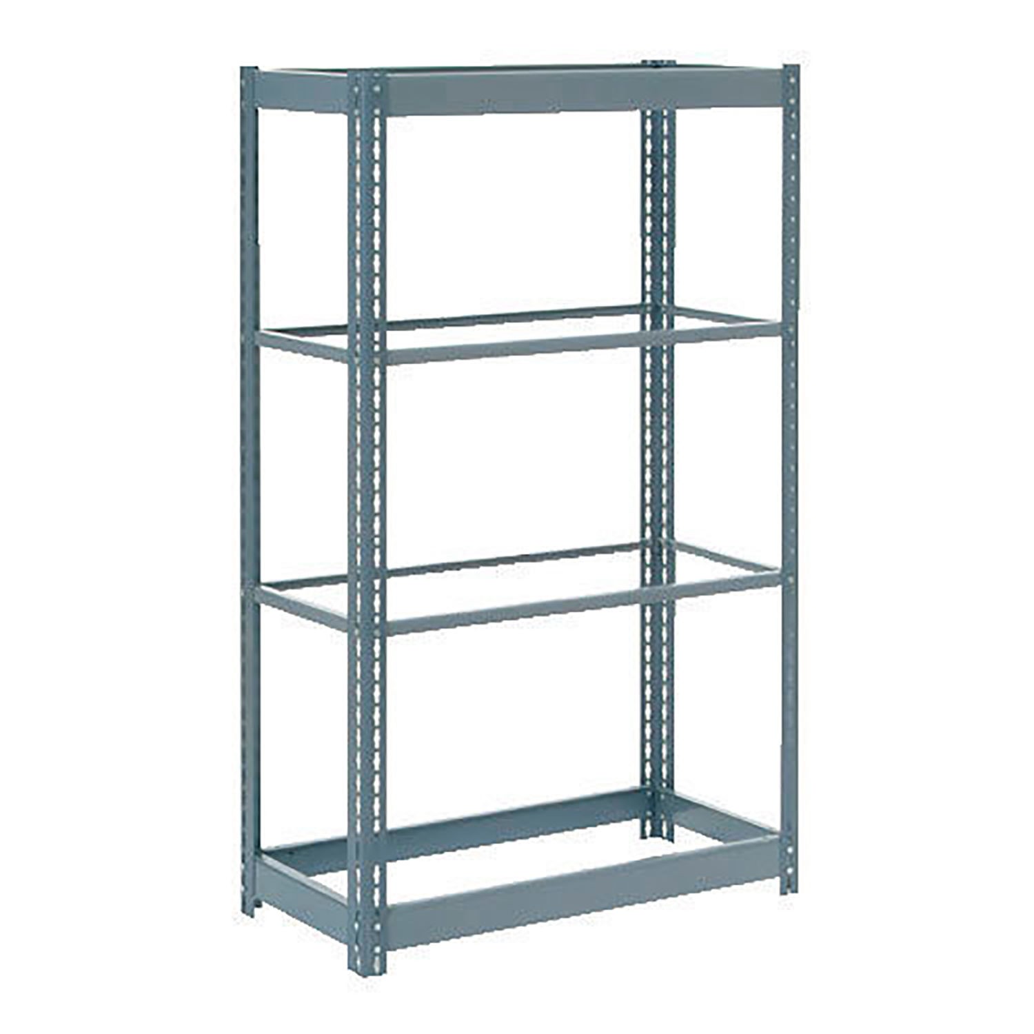 Heavy Duty Shelving 36"W x 12"D x 60"H With 4 Shelves No Deck Gray