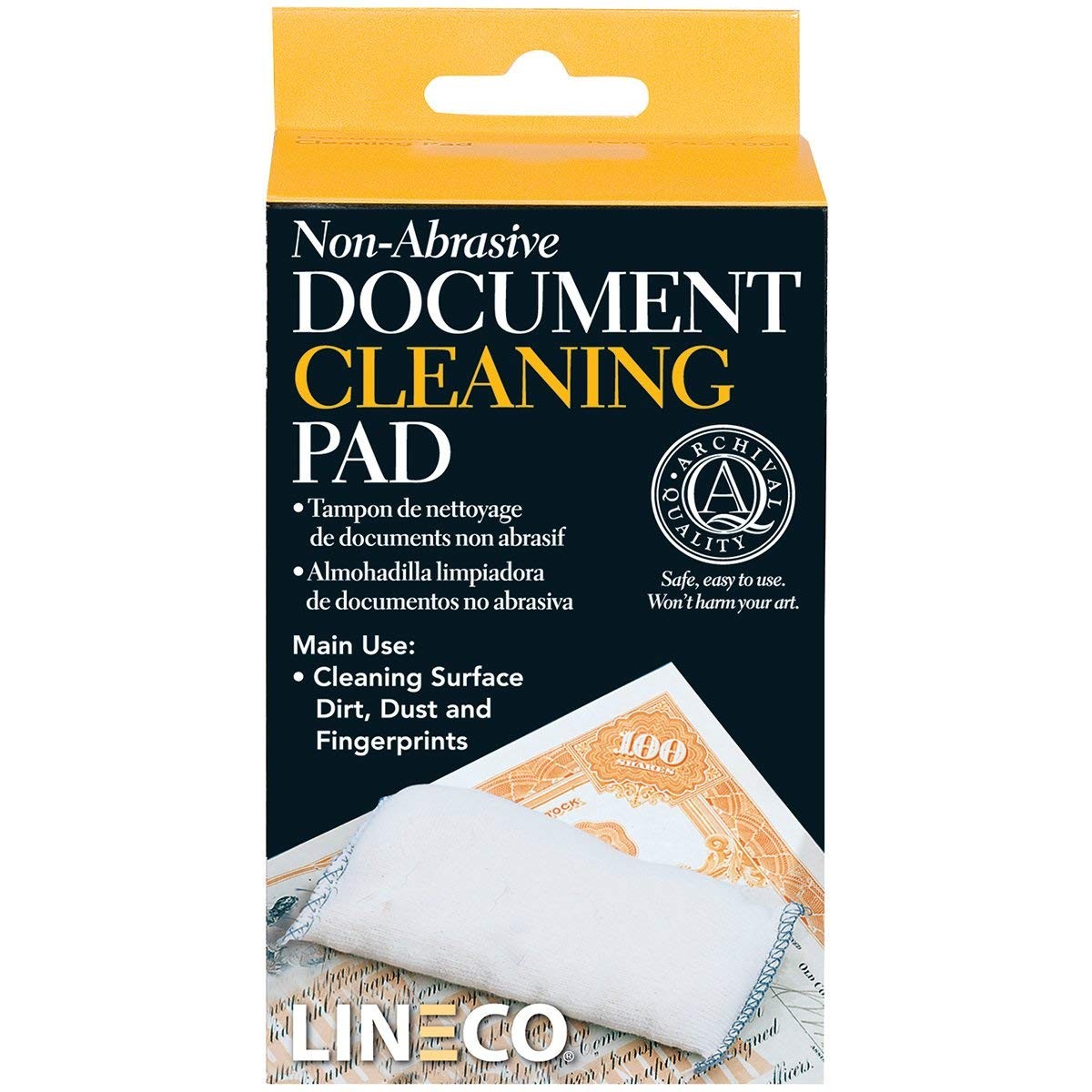 Lineco 2x4.75 Document Cleaning Pad Archival Cleaner Paper Photo Cleaner