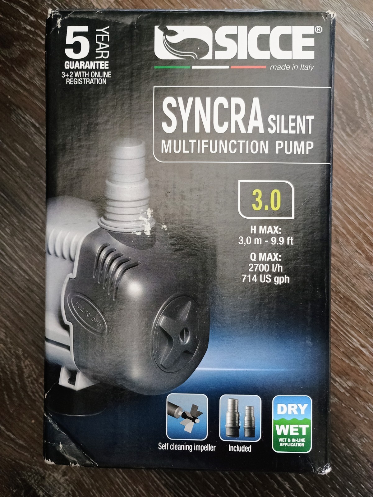 Sicce Syncra Silent 3.0 Multifunction Aquarium Water Pump RSYH03E - 714 GPH