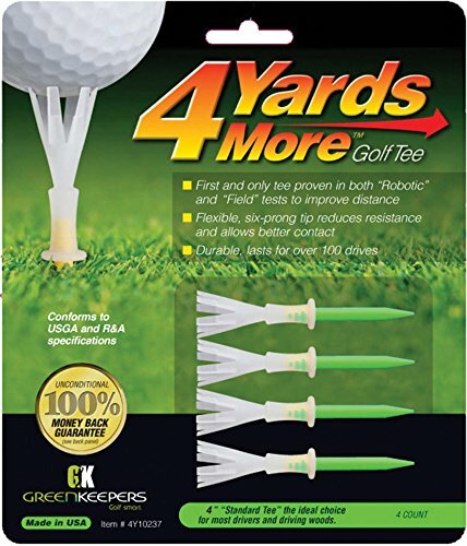 4 Yards More Golf Tee (Extreme Green, 4-Inch)
