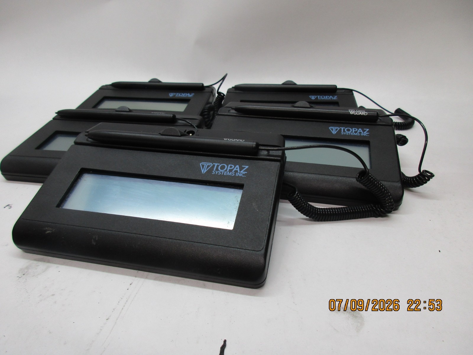LOT-5 Topaz Siglite 1x5 LCD T-LBK460-BT2-R Bluetooth Signature PAD T5-B12