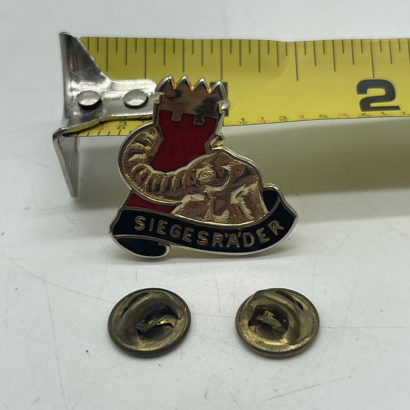 U.S. Military 53rd Transportation Battalion DI DUI Crest Pin SIEGESRADER Elephan