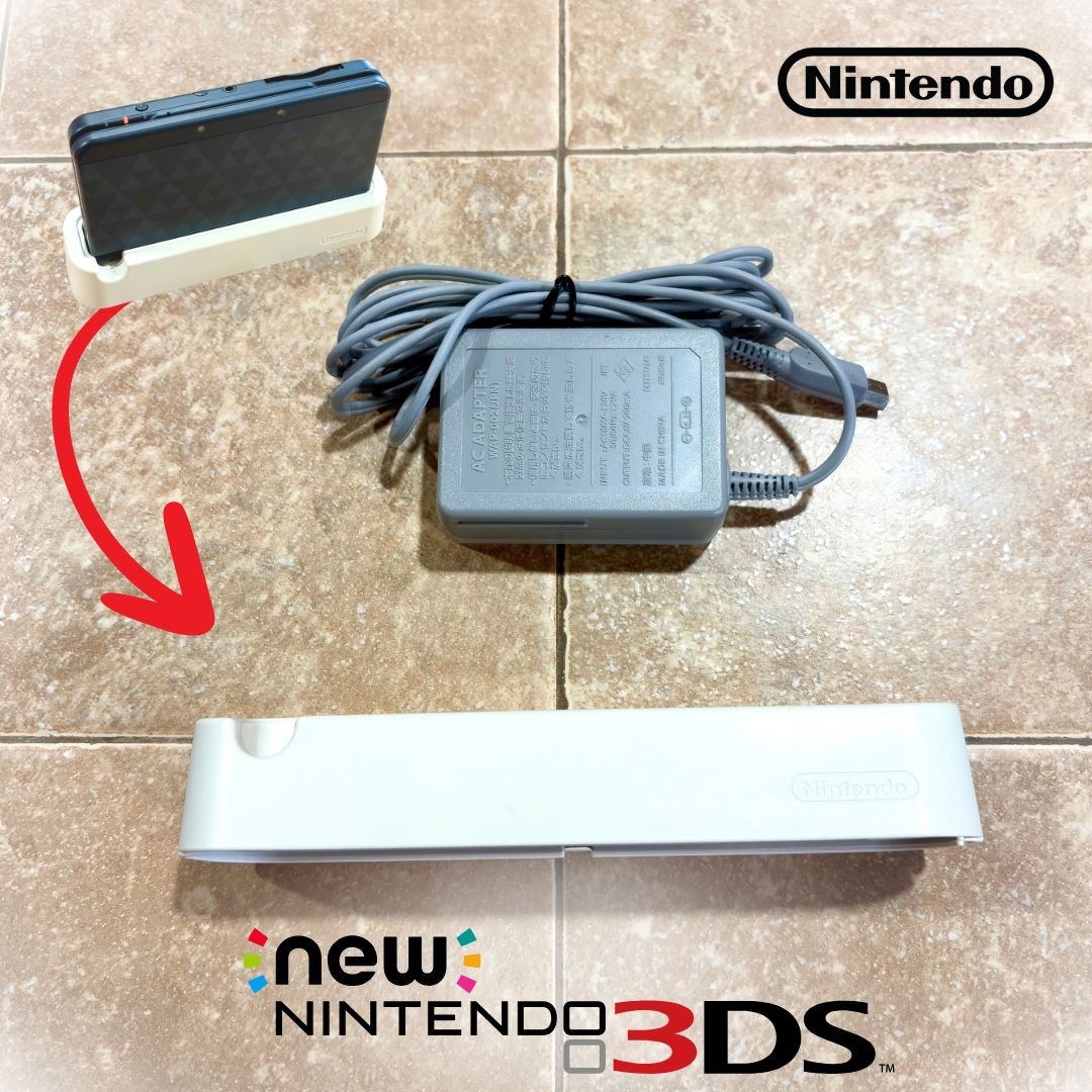 Genuine NEW Nintendo 3DS Charging Dock Stand Cradle WHITE OEM Official TESTED