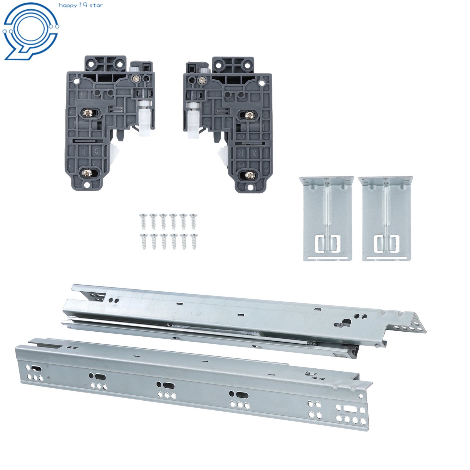 3D Adjustable Locking 18 Inch 100LB Undermount Drawer Slides Soft Close