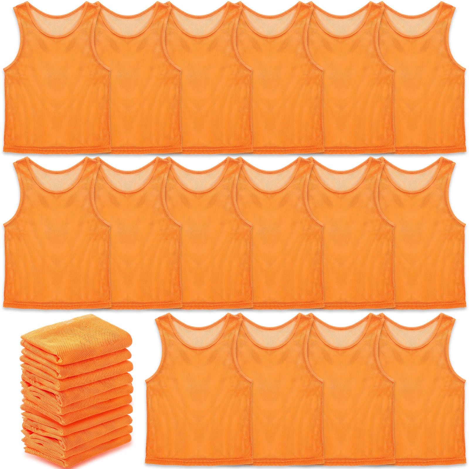 24 Pcs Youth Pinnies Kids Penny Jersey Scrimmage Vest Basketball Practice Jer...