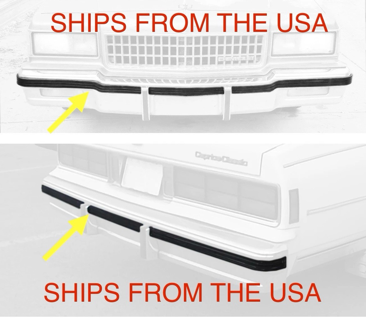 READ 86-90 Front/Rear  Caprice Bumper Impact Rub Strip set 14083850 ,14081644