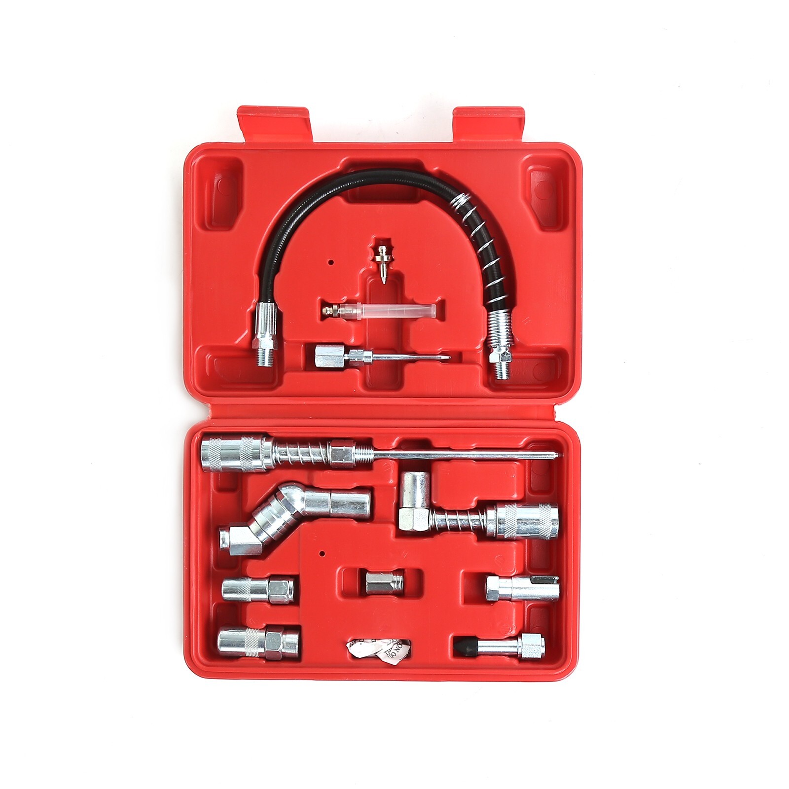 12 Pieces Lube Accessory Kit Include Couplers, Nozzles, Adapters and Flex Hose