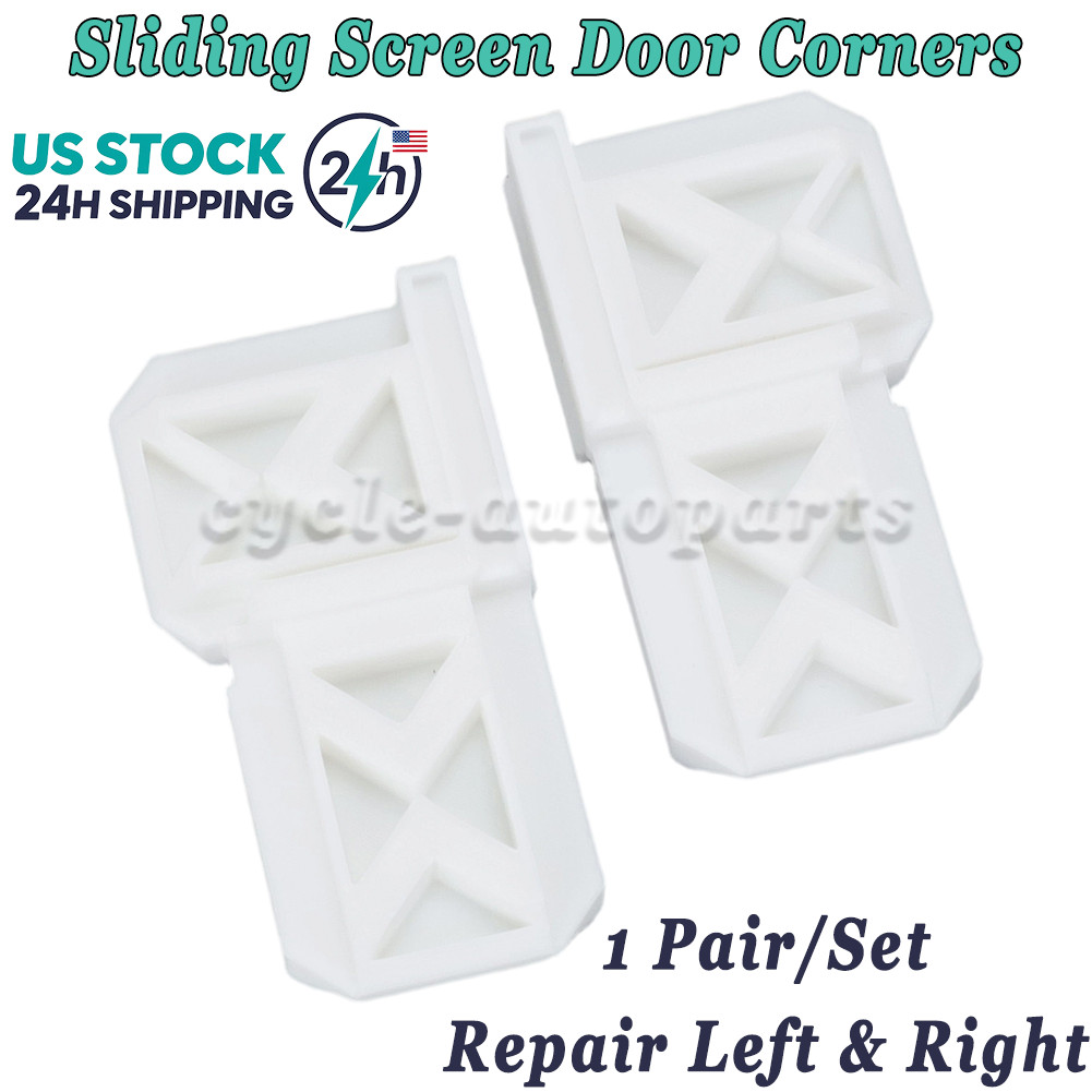 Sliding Screen Door Corners (Pair) Left and Right White