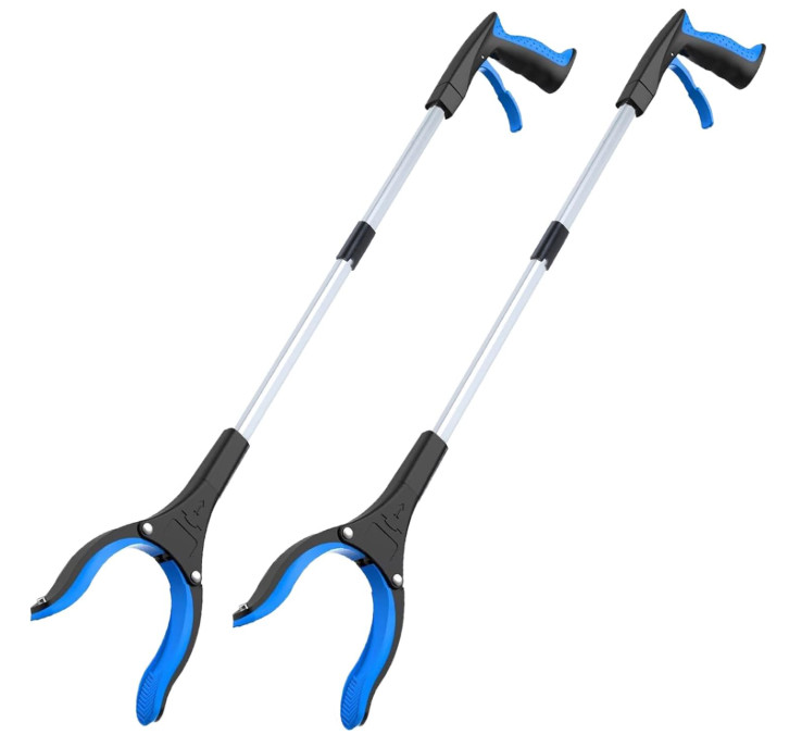 Pack 2 Pinzas Recogedoras Plegables 32" con Giro 360° e Imán Alta Resistencia