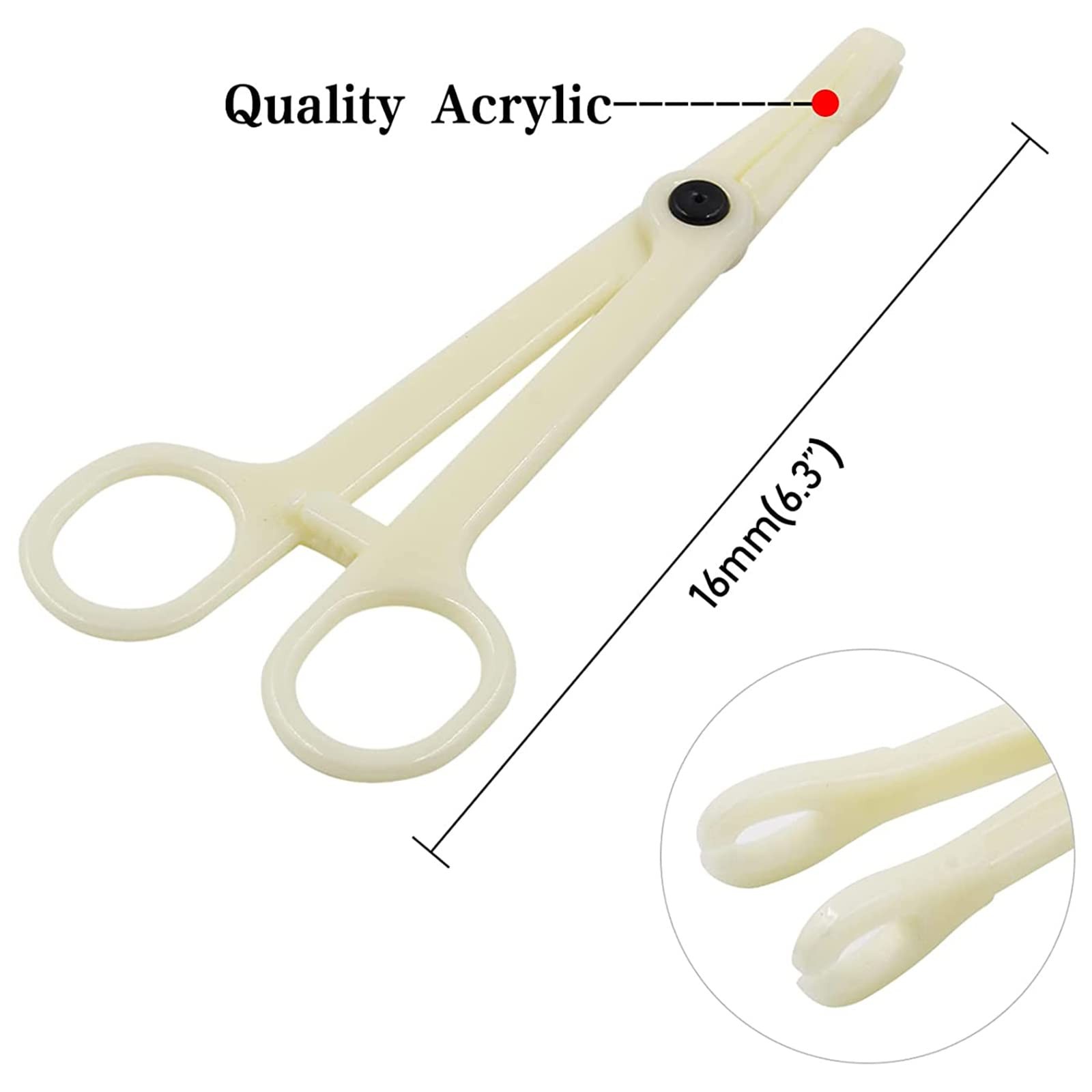 Disposable Piercing Clamps - 25Pcs Piercing Forceps Rounded Slotted Septum Cl...